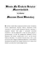 Błonie Na Trakcie Książąt Mazowieckich
